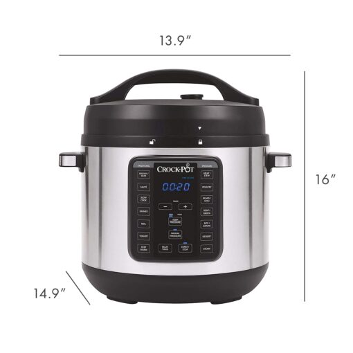 Crock-Pot 8-Quart Multi-Use XL Express Crock Programmable Slow Cooker and Pressure Cooker with Manual Pressure, Boil & Simmer, Stainless Steel - Image 5