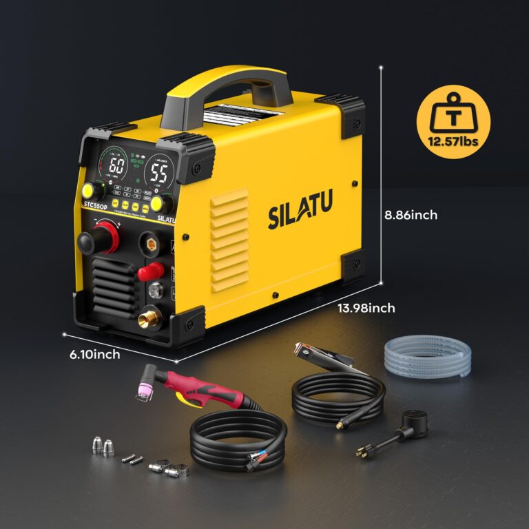 SILATU 55Amps Plasma Cutter, Large LED Display, Non-Touch Pilot Arc, Air Sensor Technology, 110/220V Dual Voltage IGBT Inverter Plasma Cutter Machine, 1/2'' Clean Cutting Thickness - Image 2