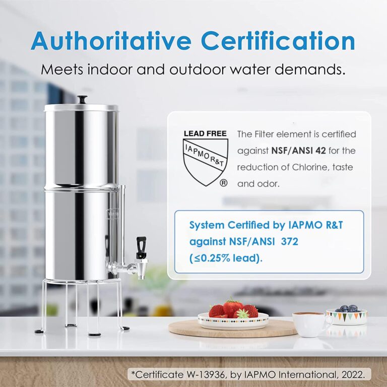 Waterdrop Gravity-fed Water Filter System, NSF/ANSI 42&372 Standard, 2.25G Stainless-Steel System with 4 Filters, Metal Water Level Spigot and Stand, Reduces Chlorine-King Tank Series, WD-TK-FS - Image 9