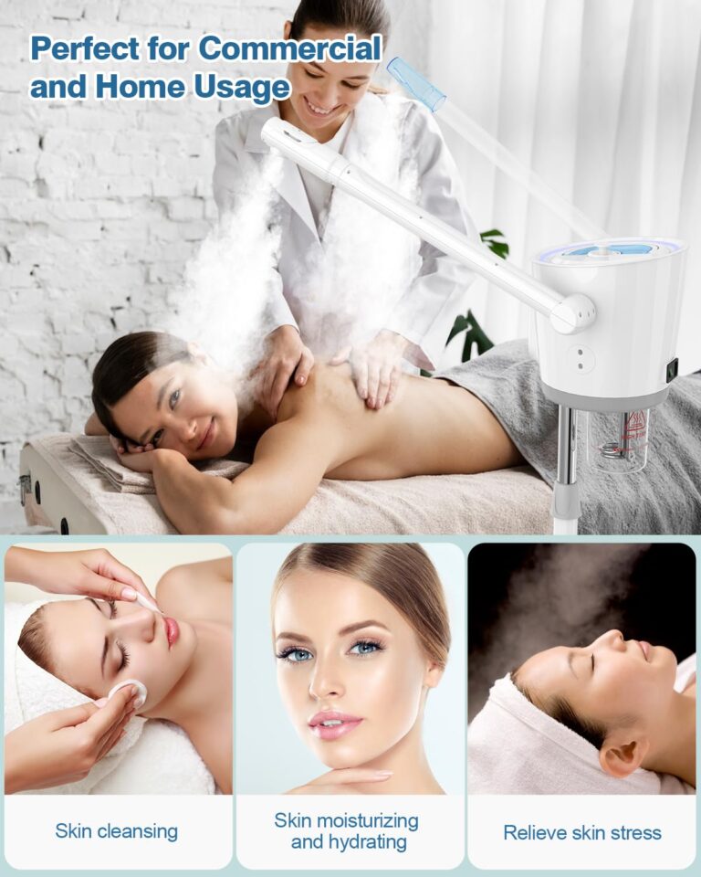 Kingsteam 2 in 1 Hot and Cold Facial Steamer, 30 Min Timer, Ionic Facial Steamer for Home, Esthetician, Professional Nano Water Mist with Large Water Volume for Beauty Salons - Ozone Facial Sprayer - Image 3
