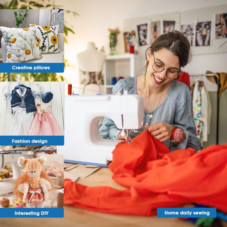 FEIYUE FYe360 Sewing Machine with Adjustable Needle Positions, LCD Display, Automatic Needle Threader, Full Size & Portable, 23 Built-in Stitches - Image 2