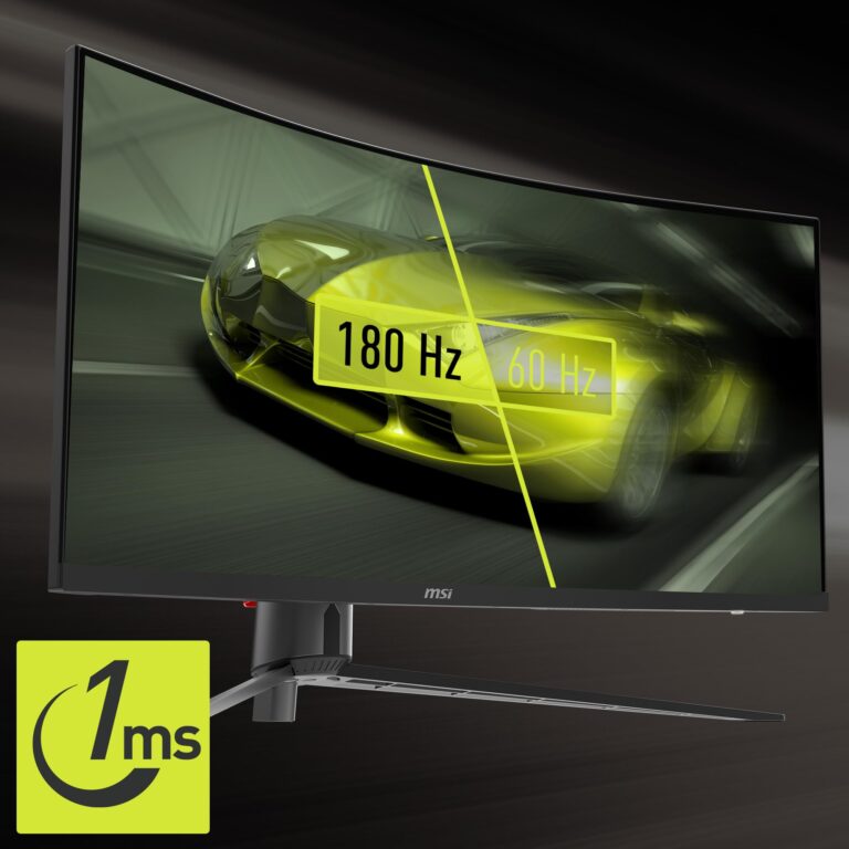 MSI MAG345CQR, 34-inch UWQHD 3440 x 1440 Computer Monitor, 180Hz, HDMI, 1ms, Black - Image 6