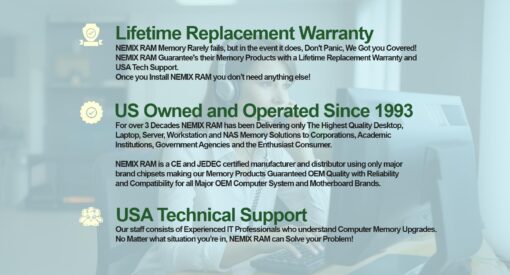NEMIX RAM 128GB (4X32GB) DDR4 3200MHZ PC4-25600 2Rx8 1.2V CL22 288-PIN ECC Unbuffered UDIMM KIT Compatible with Dell PowerEdge R350 Rack Server - Image 2