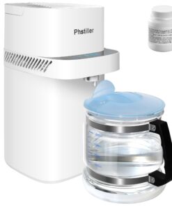 Intelligent Water Distiller Machine for Home-1.1 Gal Home Countertop Distilled Water Maker with Real-time Monitoring for Distilling, 750W Distiller Maker Purifier with 4L Glass Container for Table