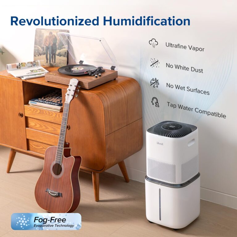 LEVOIT Superior 6000S Smart Evaporative Humidifiers for Home Whole House up to 3000ft², 6 Gal, Last 72-Hour, Premium Filter, Dry Mode, Wheels & Water Fill Hose & Foldable Storage - Quiet Sleep Mode - Image 6
