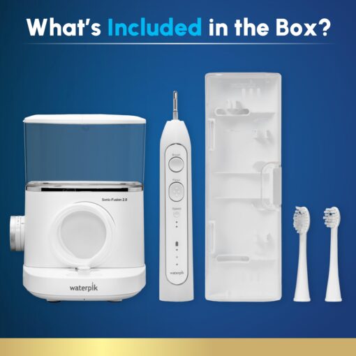 Waterpik Sonic-Fusion 2.0 Professional Flossing Electric Toothbrush with Water Flosser Combo In One, White SF-04, Packaging May Vary - Image 4