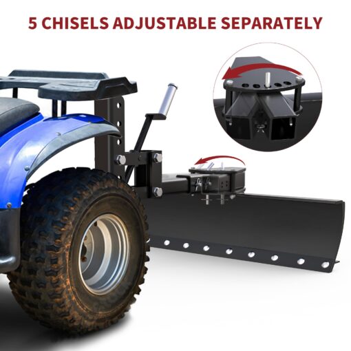 YITAMOTOR ATV/UTV Scrape Blade Implement 42" Tow Behind Box Scraper 2" Inside Diameter Fits ATV/UTV Manual Implement Lift - Image 4