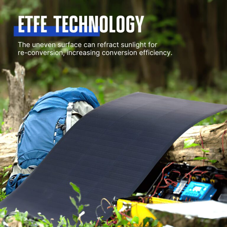 ATEM POWER Monocrystalline Solar Panel Flexible 245° Bendable 100W 12V Portable Solar Charger with Uneven Surfaces Lightweight for RV Tent Roof Boat Cabin Marine Camping - Image 2