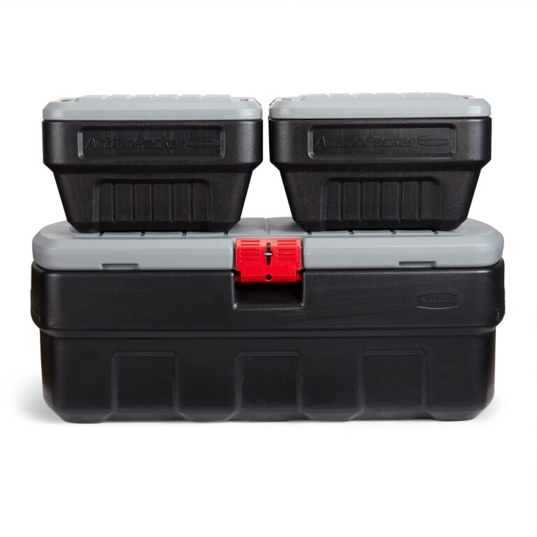 Rubbermaid ActionPacker️ 48 Gal with 8 Gal Containers Nested, Lockable Storage Bins, Industrial, Rugged Storage Container Bundle with Lids - Image 8