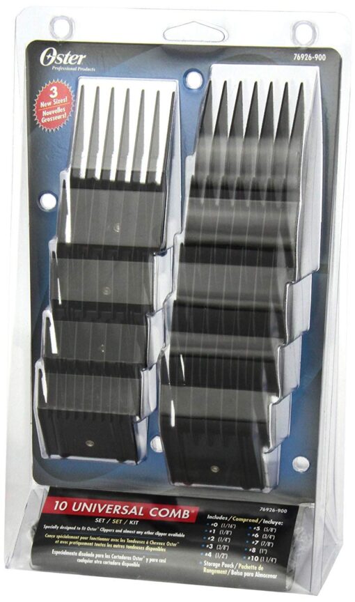 Oster Titan Model #76076-310 Detachable Blade Heavy Duty Clipper with Bonus 00000 Detachable Blade, 10 Guide Comb Set and Neck Duster - Image 4