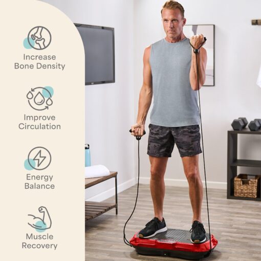 Lifepro Waver Vibration Plate Exercise Machine – High-Intensity Vibration for Muscle Activation, Full-Body Workout Vibrating Platform with Loop Bands, Fitness Equipment for Strength Toning & Fat Loss - Image 8