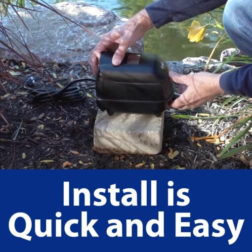 The Pond Guy Pond Aerator 1, Complete Aeration Kit, Water Garden Oxygenation Bubbler System Adds Oxygen to Koi & Fish Ponds, Outdoor Diaphragm Compressor Pump, Air Line & 1 Submersible Diffuser Stick - Image 6
