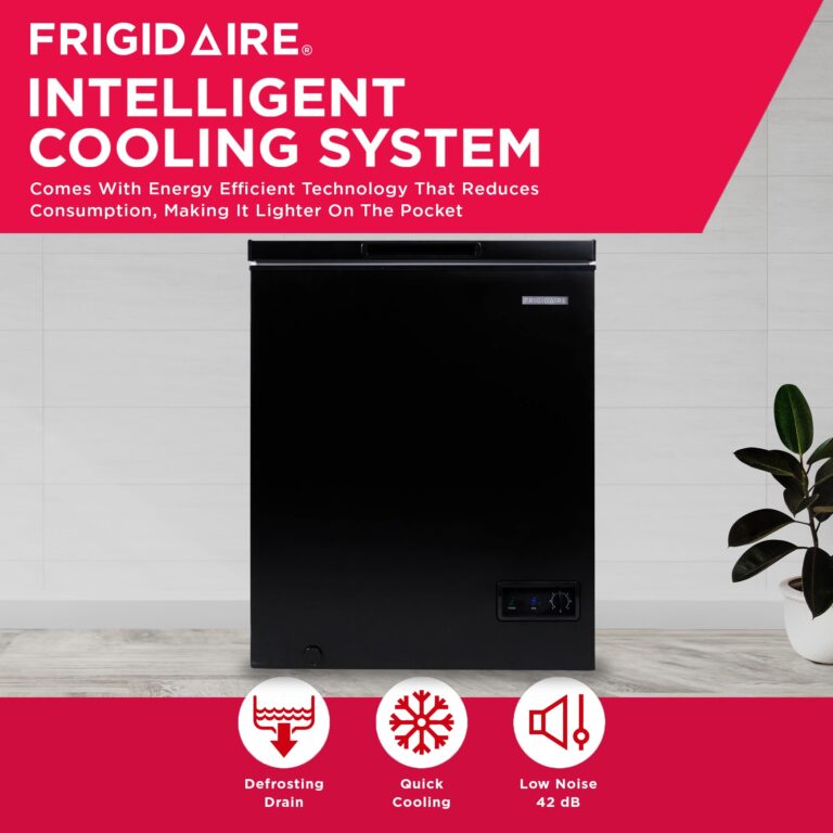FRIGIDAIRE EFRF5003-BLACK Chest Deep Freezer-Garage-Ready, 5.0 Cu. Ft. Capacity, Black-Adjustable Thermostat-Removable Vinyl Coated Wire Basket-Easy Defrost Drain - Image 5