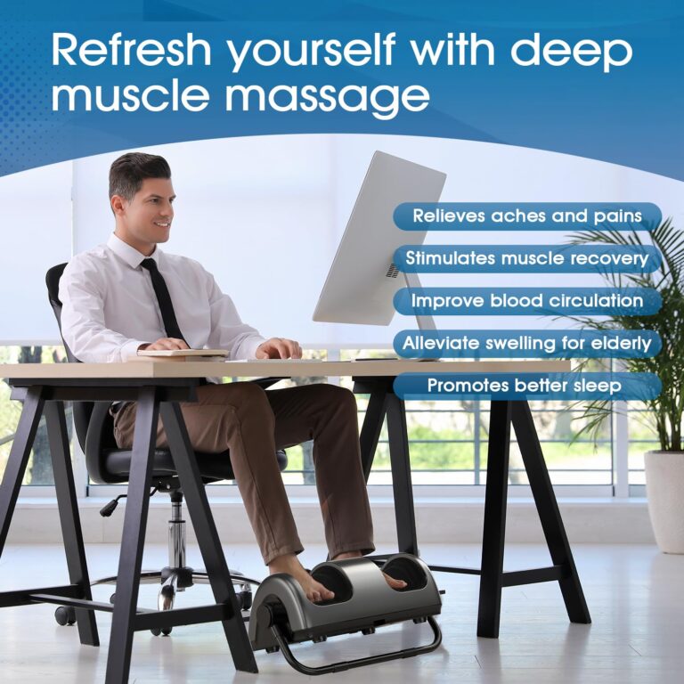 TISSCARE Shiatsu Foot Massager with Heat: FSA HSA Eligible Foot Massager for Plantar Fasciitis, Neuropathy, Circulation and Pain Relief, Massage Feet/Leg/Calf/Ankle at Home/Office, Gifts for Women Men - Image 3