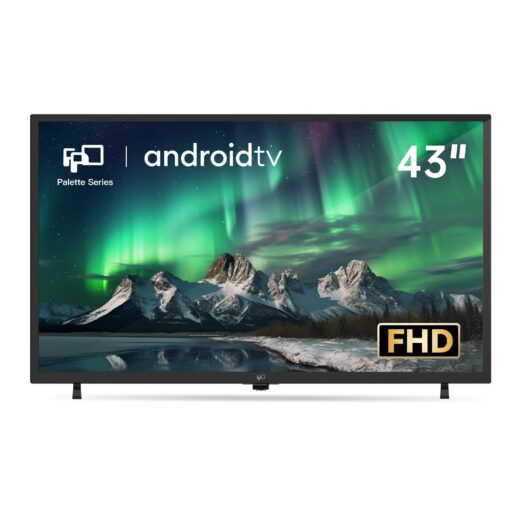 FPD 43 Inch Smart TV Flat Screen Frame LED Television Full HD 1080p Google Cast Built in, Streaming Live Ultra Thin HDR10 Android TV, Bluetooth, Vesa, Hdmi, WiFi (Palette-Series 2025)