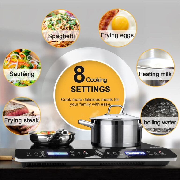 Duxtop LCD Portable Double Induction Cooktop 1800W Digital Electric Countertop Burner Sensor Touch Stove, 9620LS/BT-350DZ - Image 5