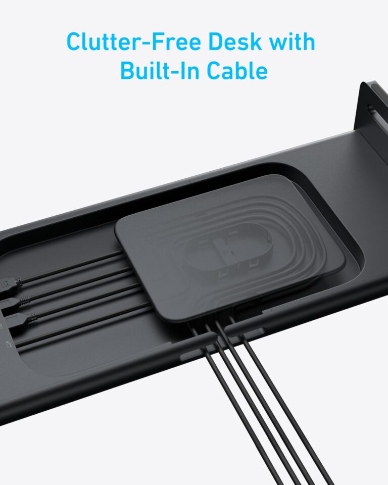 Anker USB-C Hub, 10-in-1 Aluminum Monitor Stand with 100W PD, 5Gbps USB Ports, and 4K@60Hz HDMI Display, Built-in 3.3 ft Cable, Clutter-Free Desk for MacBook, Dell, and Full-Function USB-C Devices - Image 2