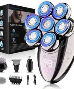 Head Shavers for Bald Men, Electric Razor, IPX8 Waterproof Dry/Wet Bald Head Shaver with 10000 RPM High-Speed Motor, Rechargeable Head Razor with LED Display, USB-C Cable, Perfect for Home & Travel