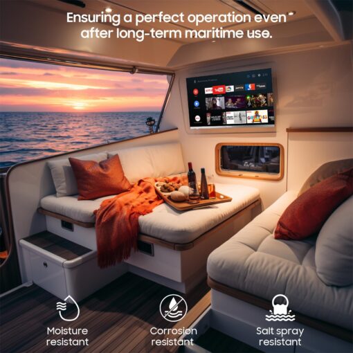 SYLVOX 12 Volt TV, 22" Smart TV with DVD Player Built in, 1080P Google TV System ATSC NTSC WiFi Bluetooth HDMI USB, AC/DC Powered, 12V TV for RV Camper Boat Coastal Home (Marine Series) - Image 7