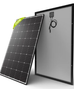 Newpowa 250W Solar Panel Monocrystalline for 12V 24V Norminal System with High-Efficiency Voltage Boost 15V Cells Works Best with MPPT Controller Charger Off-Grid for RV Marine Boat 250 Watts