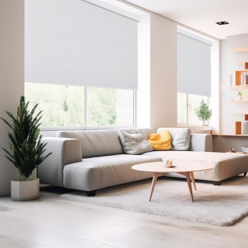 Motorized Blinds with Remote (23-95 inches) Window Roller Shade Wireless Rechargeable Motor Popular Full Blackout Sunshine Fabric for Office and Home Customize Size (82006G) - Image 3