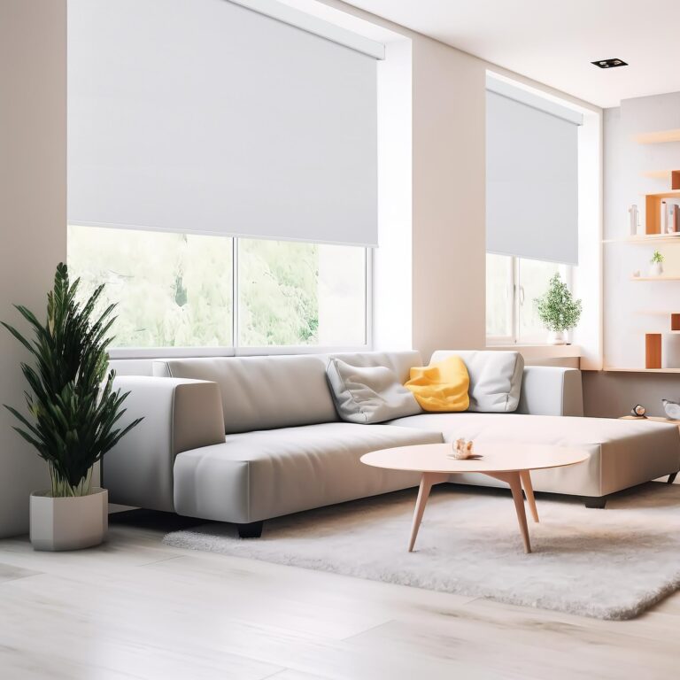 Motorized Blinds with Remote (23-95 inches) Window Roller Shade Wireless Rechargeable Motor Popular Full Blackout Sunshine Fabric for Office and Home Customize Size (82006G) - Image 3