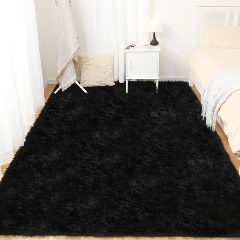 Puremy Black Area Rug - 9x12, Soft Plush for Living Room, Bedroom & Nursery, Non-Slip Indoor Carpet for Study, Kids Room Decor - Image 3