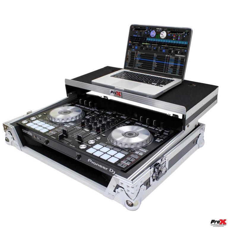 ProX XS-DDJSR2LT LED ATA Flight Case For Pioneer DDJ-SR2 DJ Controller with Laptop Shelf and LED - Image 2