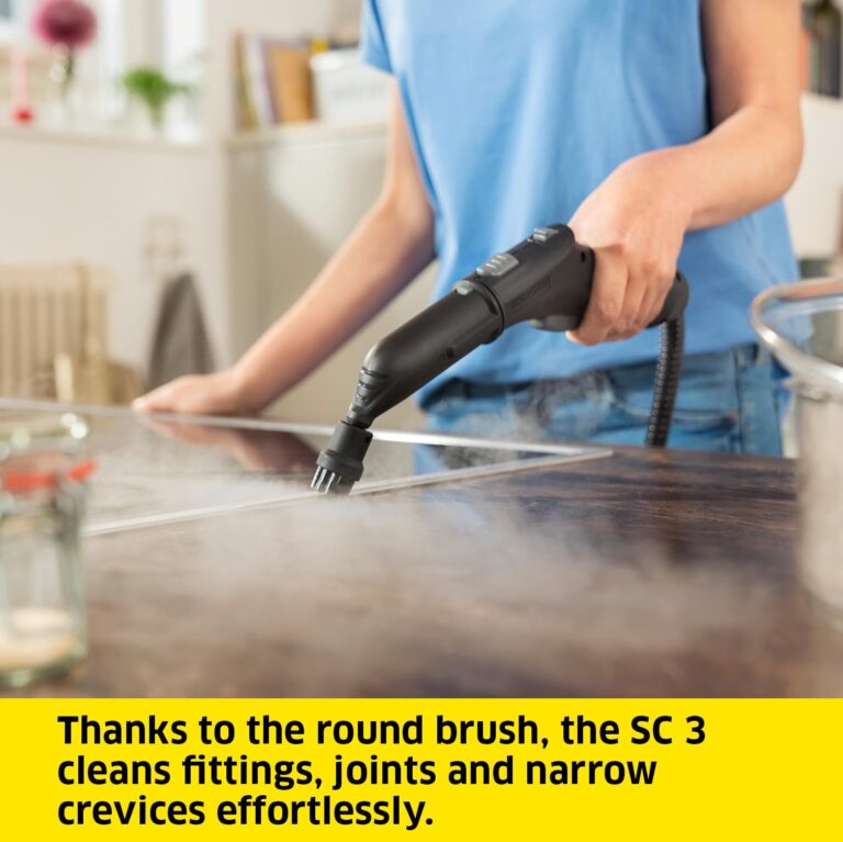 Kärcher Steam Cleaner, Multi Purpose, Power Steamer, Chemical-Free, 40 Sec Heat-Up, for Grout, Tile, Hard Floors, Appliances & More - SC 3 Easy Fix - Image 4