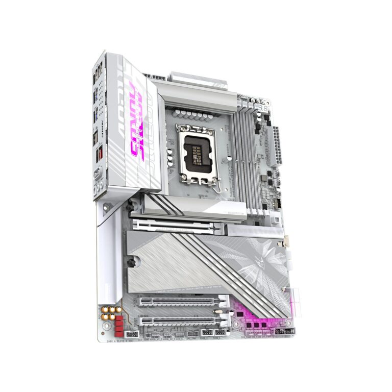 GIGABYTE Z890 AORUS Elite X ICE Intel Core Ultra (Series 2) LGA 1851 Motherboard, ATX, DDR5, 5X M.2, PCIe 5.0, Thunderbolt 4, WIFI7, 2.5GbE LAN, EZ-Latch - Image 4