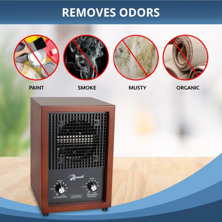 Mammoth Ion and Ozone Generator 3000 mg/hour, Adjustable up to 3,500 SqFt Ionizer & Deodorizer Ozone Odor Eliminator- Ozone Machine Wooden Design Ideal for Dust, Pollen, Pets & Smoke Smell - Image 3
