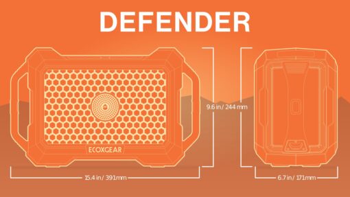 ECOXGEAR Defender: Outdoor Portable Bluetooth Speaker, 121dB Massive Sound, Waterproof and Drop Proof, with LED Party Lights, Pair up to 100, 25+ Hours Playtime (Black Oak) - Image 5