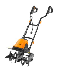 LawnMaster TE1318W1 Corded Electric Tiller 13.5-Amp 18-Inch Orange