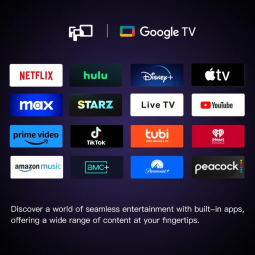 FPD 43-inch Smart TV Google TV 1080p Full HD with Google Play and Chromecast Built-in, HDR 10, Dolby Audio, Voice Remote, Stream Live TV(Palette-Series, CG43-P3, 2024 Model) - Image 7