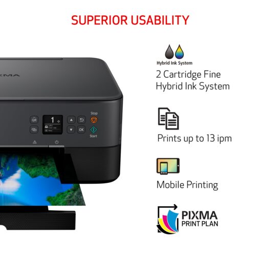 Canon PIXMA TS6420a All-in-One Wireless Inkjet Printer [Print,Copy,Scan], Black, Works with Alexa - Image 6