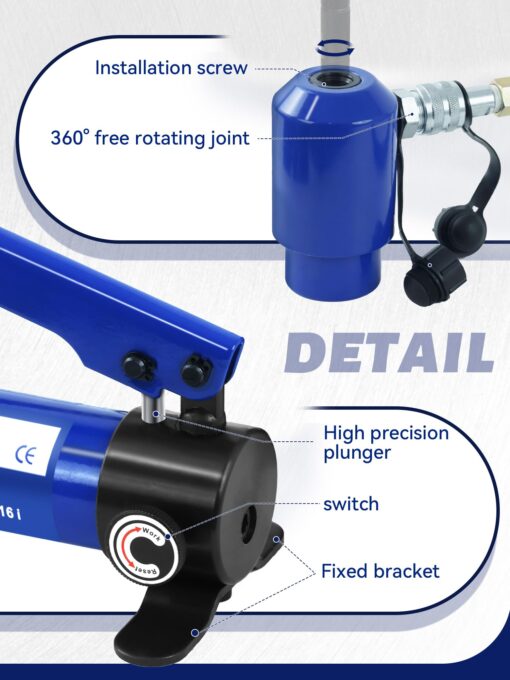 AMZCNC Hydraulic Knockout Punch Electrical Conduit Hole Cutter Set KO Tool Kit 1/2 to 4 inch (15T(1/2"-4")) - Image 5