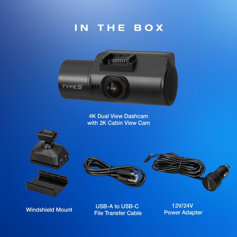 Type S S402 PRO 2-Channel Dash Cam with IR | 4K Front & 2K Cabin View | Optional 1080p Rear Camera | Enhanced Night Vision | Secure Mount | 24-Hr Surveillance | Wi-Fi & App Connectivity - Image 2