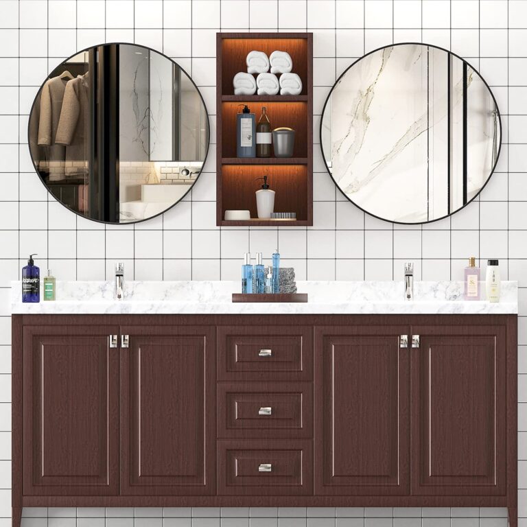 USHOWER 2-Pack Black Round Mirrors 30 Inch, Round Bathroom Mirror for Over Sink, Black Circle Mirror, Metal Frame, Bathroom Vanity Mirror for Wall Decor - Image 7