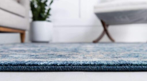 Unique Loom Oslo Collection Area Rug - Osterbro (7' 1" x 10' Rectangle, Navy Blue/ Beige) - Image 7