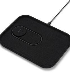 Courant MAG:3 Charger and Tray - Belgian Linen, Multi-Device Charger Compatible with MagSafe iPhones 16, 15, 14, 13, 12 or Wireless AirPod Cases (Charcoal)
