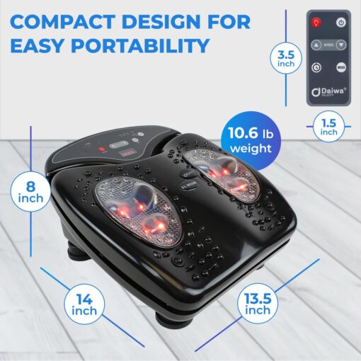 Daiwa Felicity Foot Vibe Pro Massager with Heat - Electric Foot Massagers for Plantar Fasciitis, Circulation, & Neuropathy - Multi Function Shiatsu Calf, Thigh & Leg Massage, FSA/HSA Eligible - Image 2