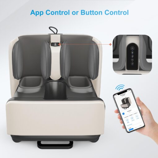COMFIER 2-in-1 Shiatsu Foot Massager&Foot Rest,FSA HSA Eligible Foot and Calf Massager with APP Control,Heated Feet Massager for Foot Pain Relief,Gifts for Men Women - Image 6