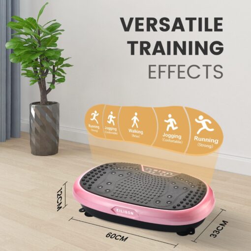 EILISON FIRMHOLD Handle Vibration Plate Exercise Machine for Lymphatic Drainage- Full Body Vibration Platform for Weight Loss, 350lbs Vibration Plate for Beginners & Recovery (Fitpro Pink) - Image 2