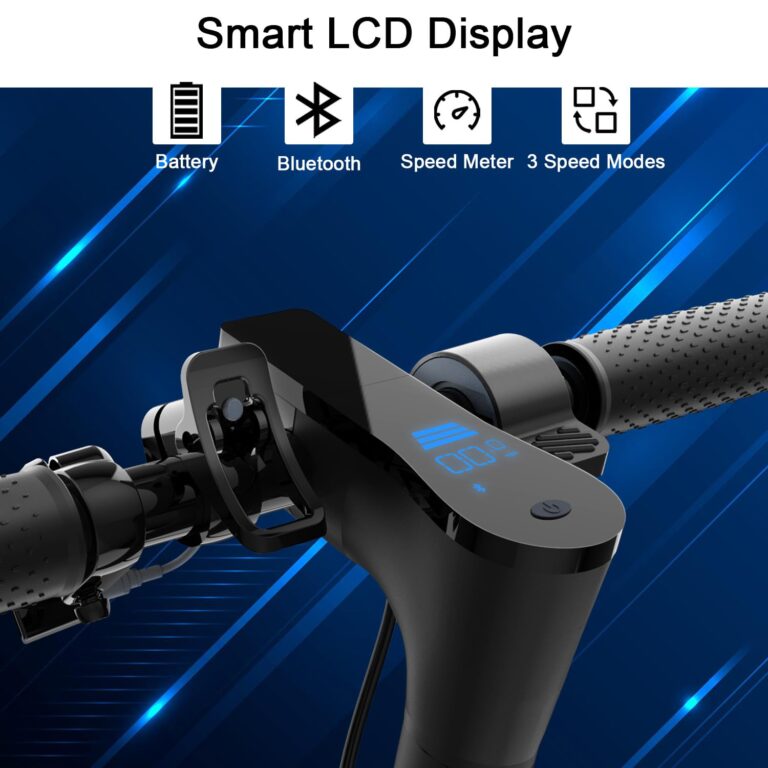 Electric Scooter 10" Solid Tires 600W Peak Motor Up to 20Miles Range and 19Mph Speed for Adults - Portable Folding Commuting Scooter with Double Braking System and App - Image 7