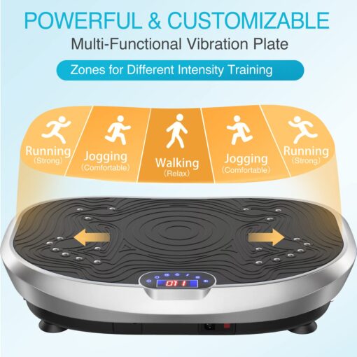 AXV Vibration Plate Exercise Machine Whole Body Workout Music Vibrate Fitness Platform Lymphatic Drainage Machine for Weight Loss Shaping Toning Wellness Home Gyms Workout - Image 6