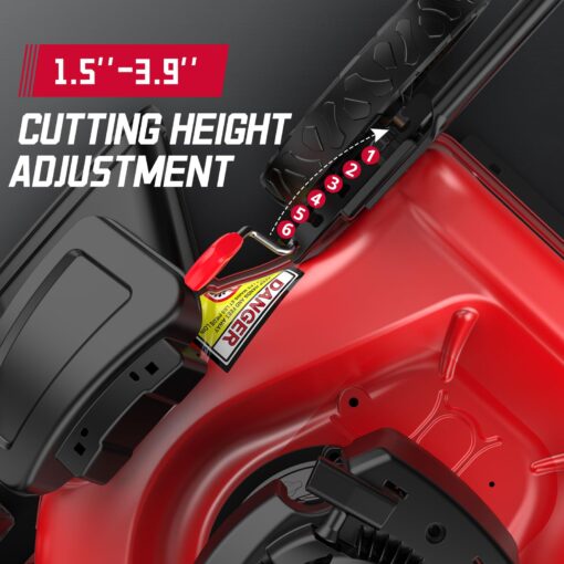 PowerSmart 21" 2-in-1 Push Lawn Mower, 125cc Engine, Adjustable Cutting Height, Lightweight, Easy Assembly - Image 3