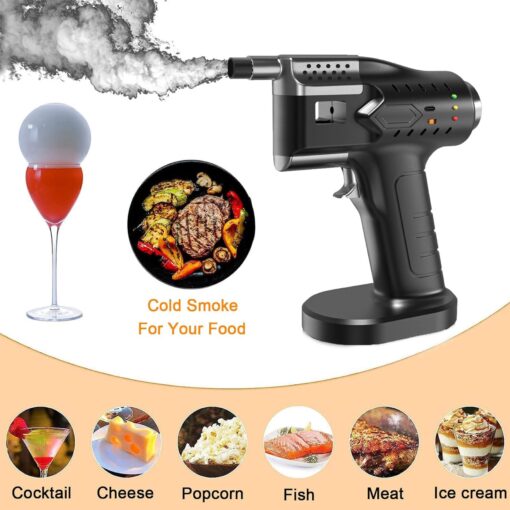 CSMDD Vapour Blaster Cocktail Bubble Smoke Gun, Smoke Gun Kit with 5-Flavor Aromas, USB Charging Bubble Gun for Professional Bar Mastery - Image 8