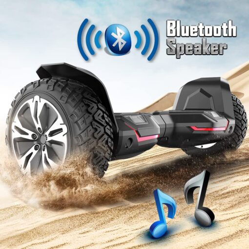 Gyroor Warrior 8.5 inch All Terrain Off Road Hoverboard with Bluetooth Speakers and LED Lights, UL2272 Certified Self Balancing Scooter - Image 5