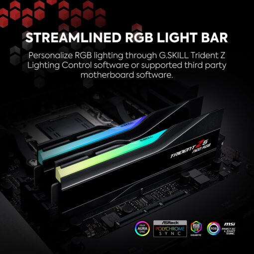 G.SKILL Trident Z5 Neo RGB Series (AMD Expo & Intel XMP 3.0) DDR5 RAM 64GB (2x32GB) 6000MT/s CL36-36-36-96 1.35V Desktop Computer Memory U-DIMM - Matte Black (F5-6000J3636F32GX2-TZ5NR) - Image 5