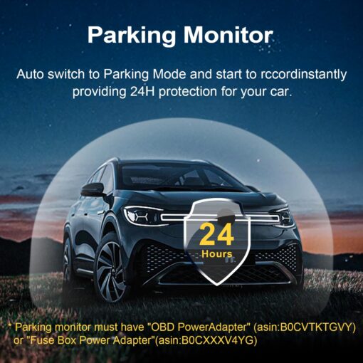 Mangoal Front 4K & Rear 1080 Dash Cam Fit for Ford Bronco 2021 2022 2023 2024, Does Not Fit 2025 Bronco, Does Not Fit Ford Bronco Sport, WiFi & App, 128GB Card - Image 2